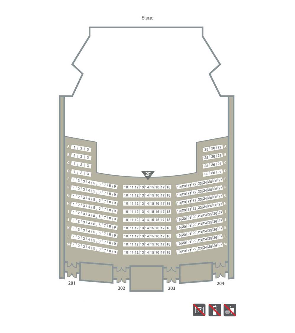 2nd floor of seats Seat Layout 이미지